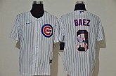 Cubs 9 Javier Baez White Nike Cool Base Player Jersey,baseball caps,new era cap wholesale,wholesale hats